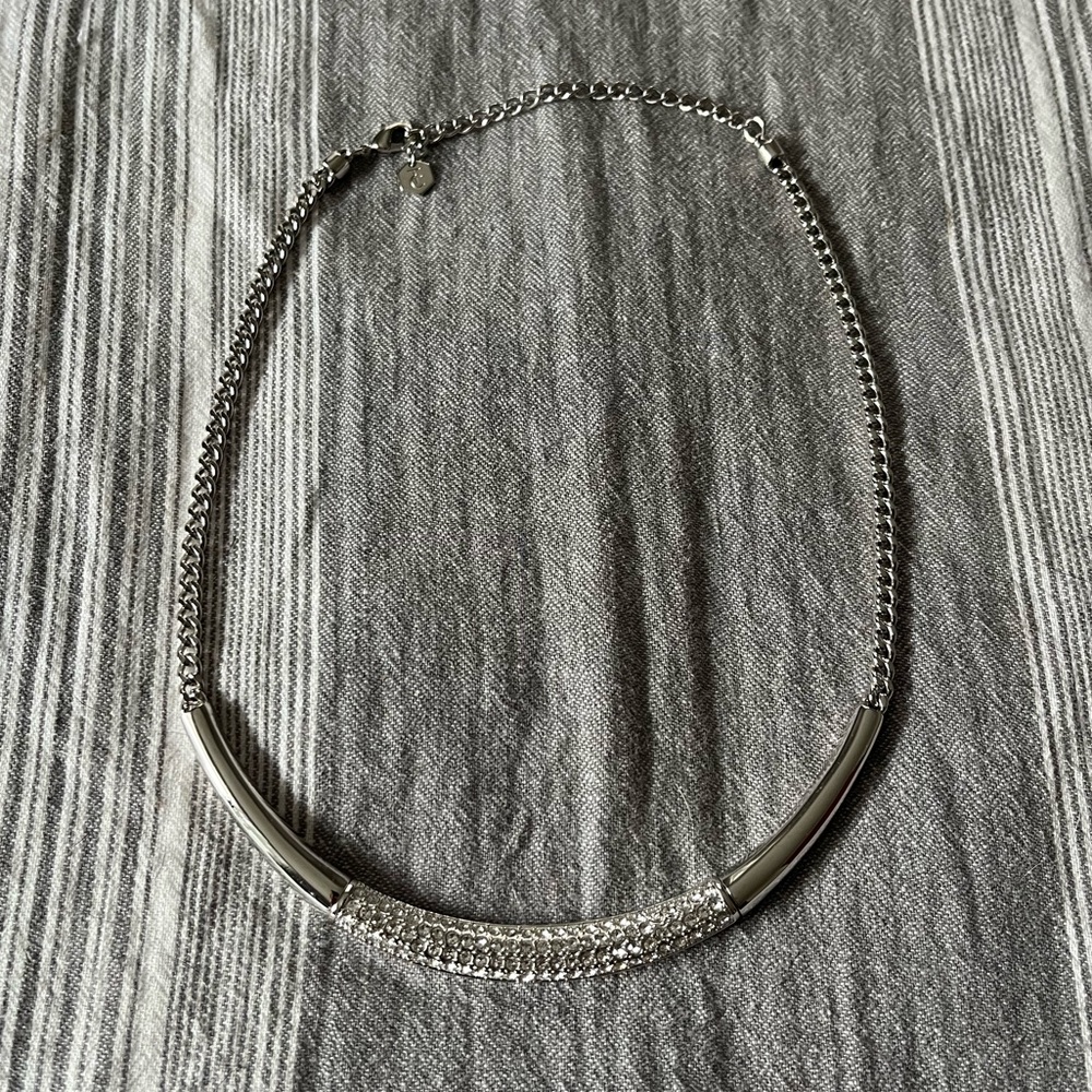 Touchstone Crystal by Swarovski White Collar Necklace